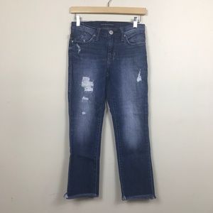 Rock & Republic Cropped Jeans Kendall Frayed Ankle Jeans